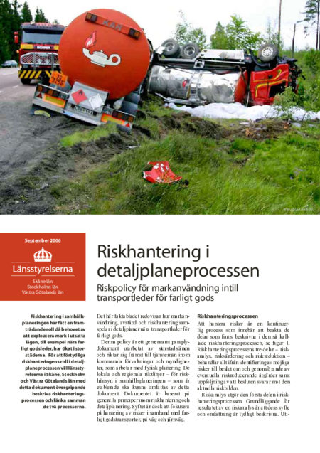 Riskhantering I Detaljplaneprocessen L nsstyrelsen Sk ne