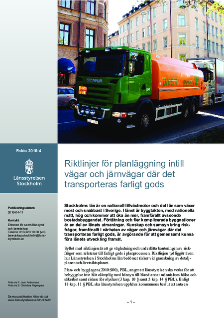 Riktlinjer för planläggning intill vägar och järnvägar där det ...